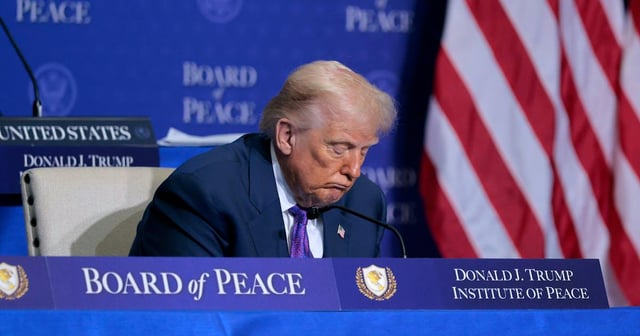 Trump Bored to Sleep During Board of Peace Launch