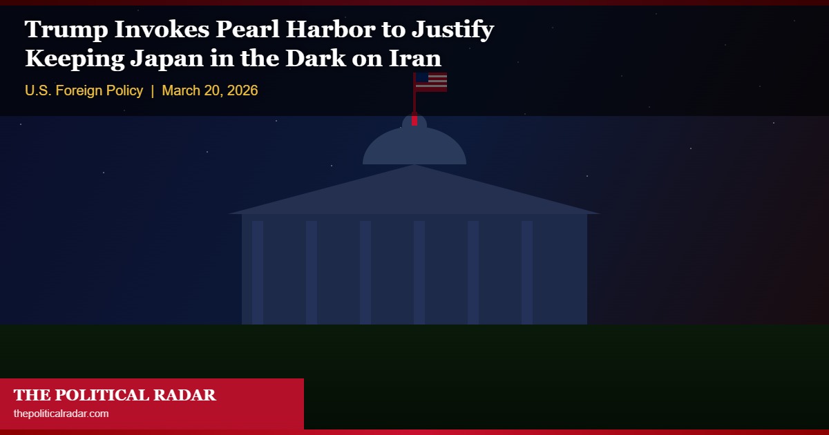 Trump Invokes Pearl Harbor to Justify Keeping Japan in the Dark on Iran Strikes